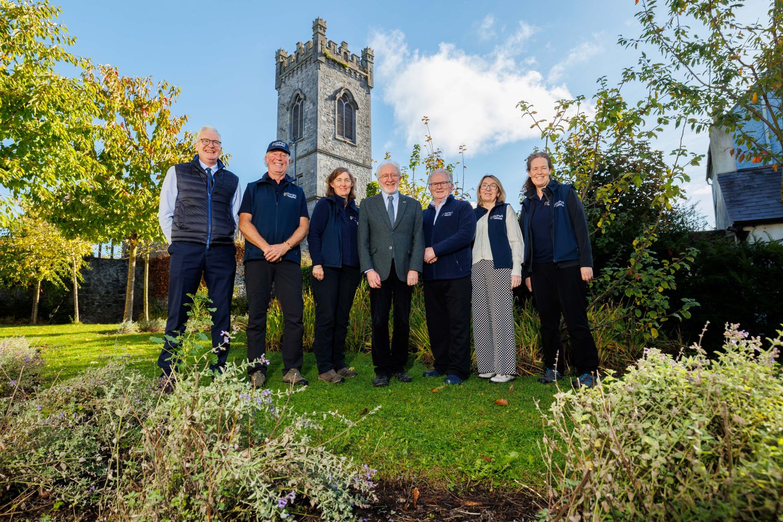 Niall O Donnchu Director General NPWS, Jimi Conroy, Eileen Conroy, Minister Noonan, Kieran Buckley, Catriona Ryan and Ciara O Mahony